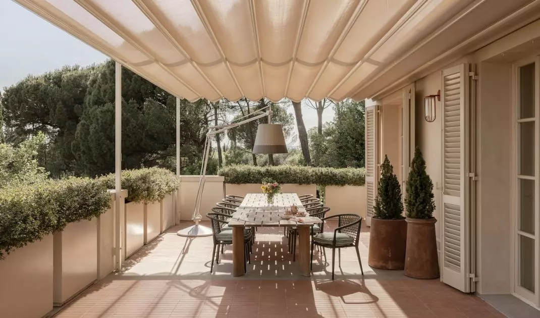 From the terraces you can enjoy the beautiful Tuscan views