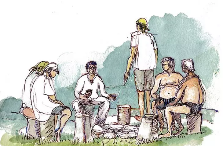 globetrotting sketches by Marian Fikus