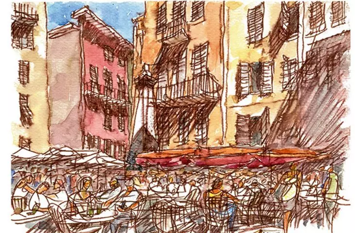 globetrotting sketches by Marian Fikus