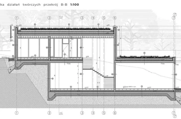 center for creative activities - cross section