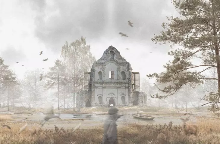 church ruins - visualization