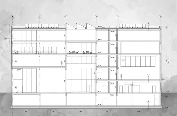 B-B section