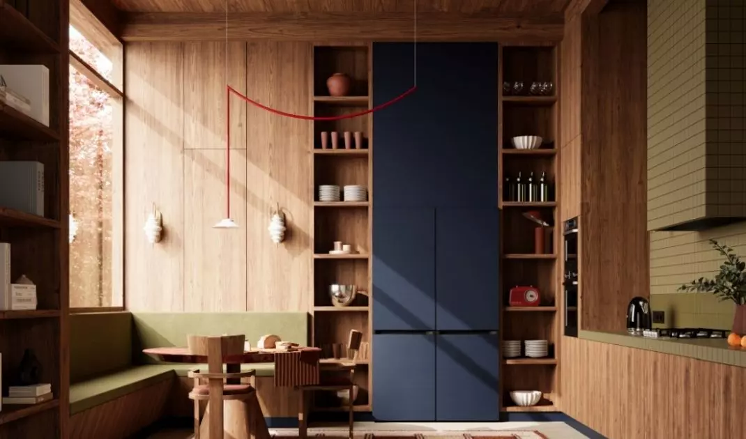 Projekt kuchni w stylu mid-century modern