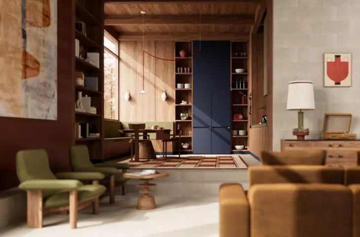 Projekt kuchni w stylu mid-century modern jest nie tylko estetyczną wizytówką domu, ale i miejscem codziennego komfortu