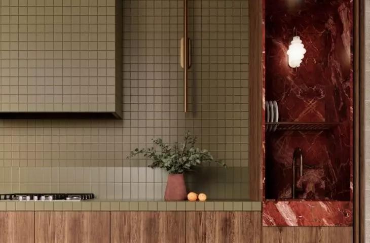 Projekt kuchni w stylu mid-century modern