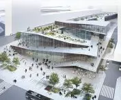 projekt budynku dworca, Saint-Denis, Paryż, Francja, 2024