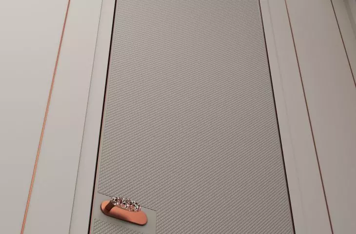 Concealed frame door DIAMANTE Q | 501 Silver 70