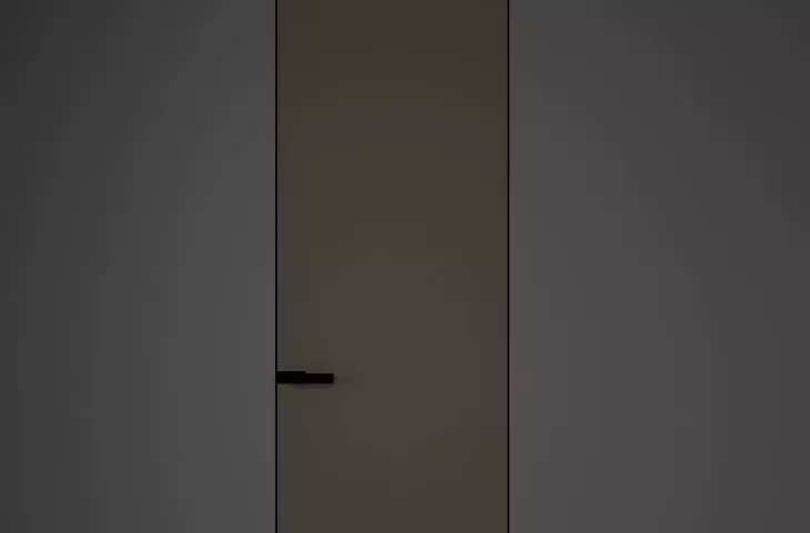 Drzwi ukryte NULD w wysokości do sufitu, bez górnej belki. ,EN: NULD concealed door in ceiling height, without top bar