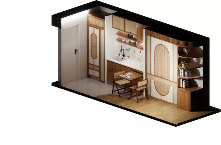 double room - axonometry