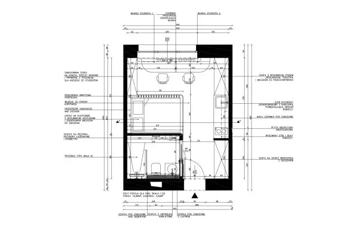 room for couples - projection with functional layout 