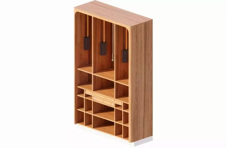 visualizations of the cabinet - axonometry 