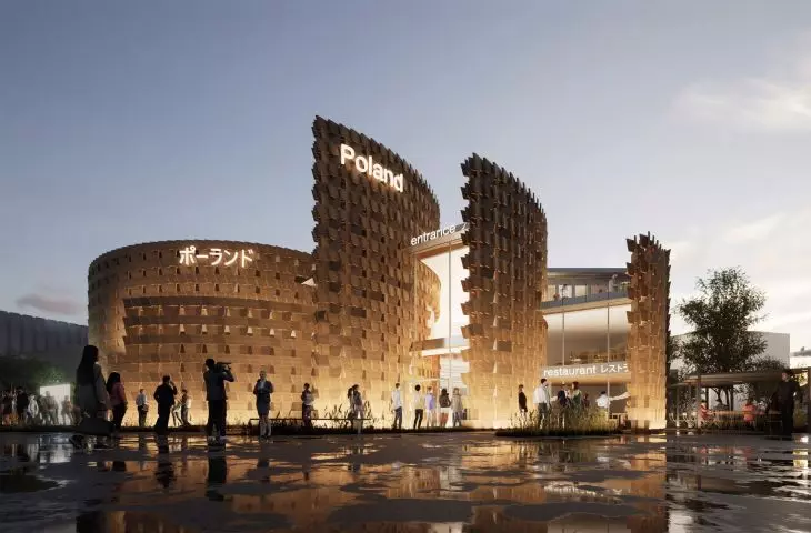 Spiralna forma pawilonu, organiczna i dynamiczna, to nie tylko zabieg estetyczny – to świadoma decyzja o budowaniu narracji wokół idei przepływu: wiedzy, innowacji, kultury i energii