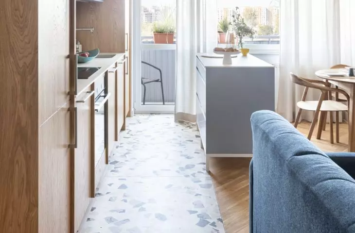 Open living area is the heart of the apartment 
