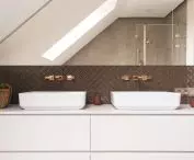 Natural interior of the project On the Mezzanine - bathroom