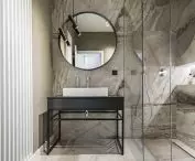 Comfortable interior - minimalist bathroom 