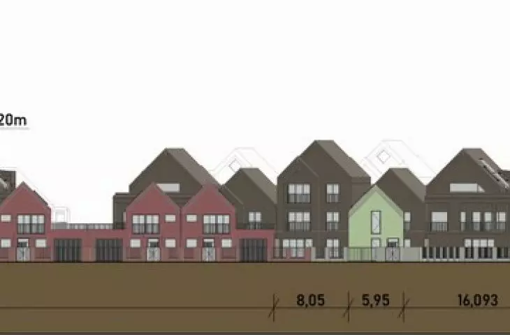 przekrój urbanistyczny F-F