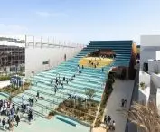 Spain's pavilion at Expo 2025 in Osaka - bird's eye view 
