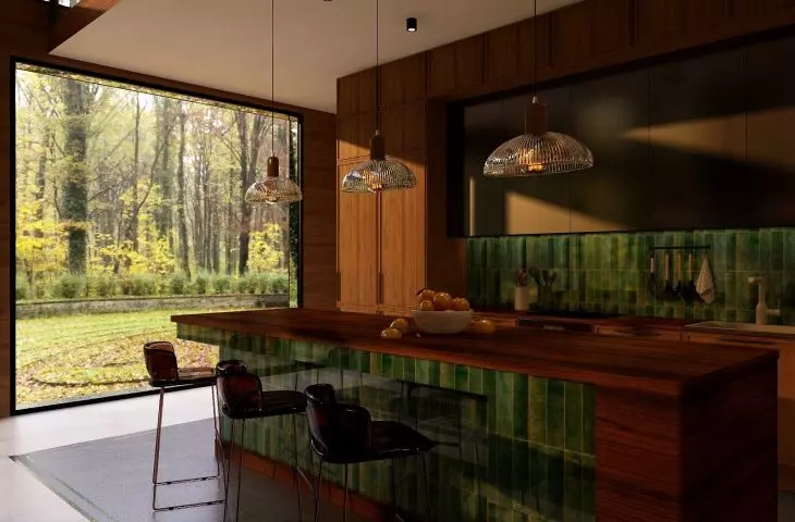 Interior design by Maksymilian Sejud - Mid-century modern in a modern way