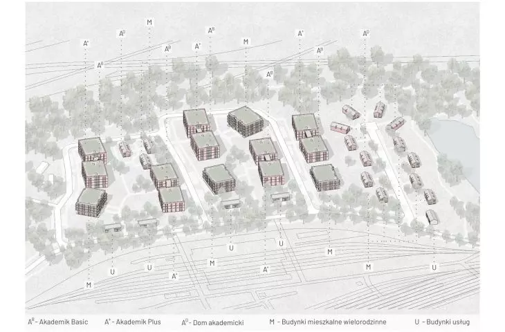 land development in axonometry