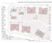 fragment of land development with first floor plan