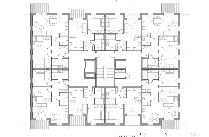 residential building - typical floor plan