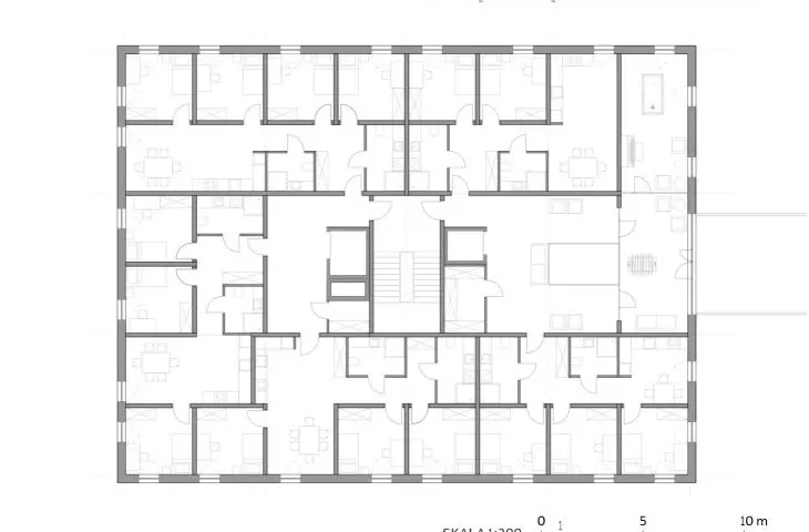 dormitory plus - floor plan with connector