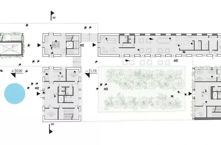 Centrum turystyczne w Neapolu, plan partetu