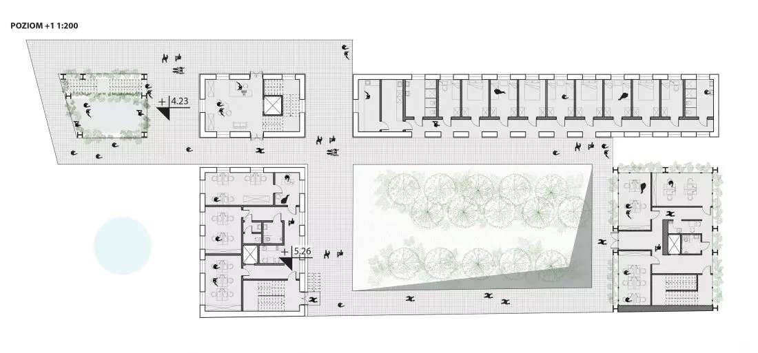 Poziom +1 Plan centrum turystycznego