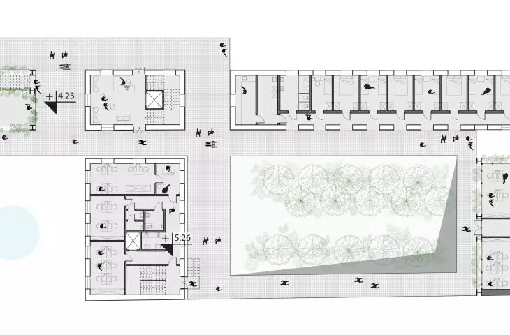 Centrum turystyczne w Neapolu, poziom +1