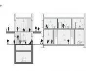 Naples tourist center, cross section B