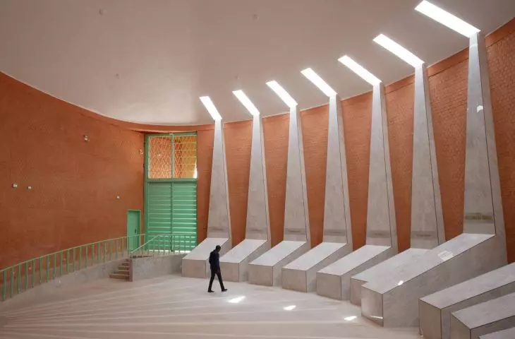 Interior with view of skylights over the graves