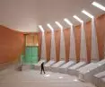Interior with view of skylights over the graves