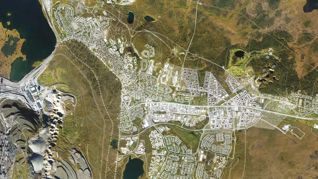 Kiruna, relokacja
miasta wg masterplanu White Arkitekter