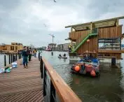 Floating settlements - Schoonschip in Amsterdam by Space & Matter idea - one of the 
