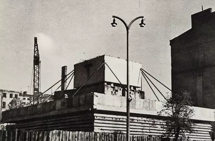 The construction of the core of the Reedstone in Wroclaw, as of 1964