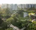 widok z lotu ptaka na park Bidadari w Singapurze