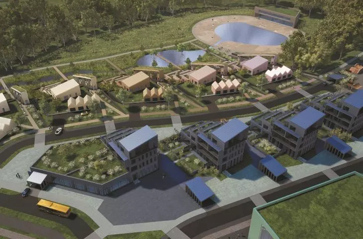 multi-family and single-family terrace quarter