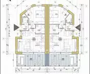 semi-detached house of small size - projection