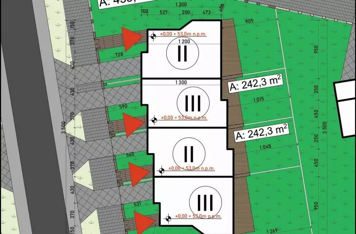 site plan - terraced houses