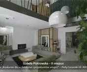 II miejsce, wizualizacja salonu i antresoli
