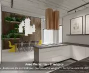 Third place, visualization of the kitchen and dining room