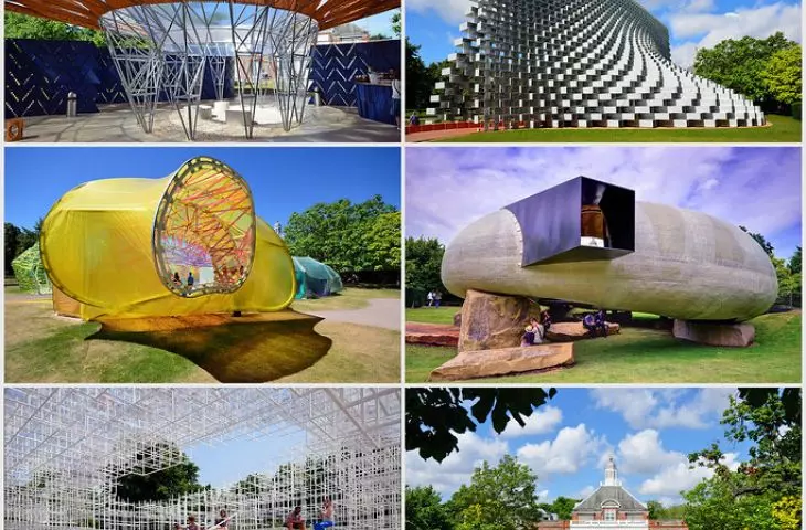 Overview of Serpentine pavilions from earlier years 