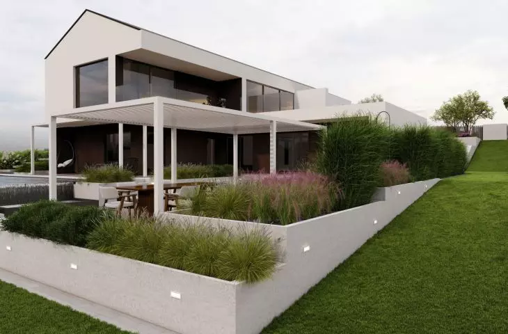 A house near Krakow surrounds a beautiful garden
