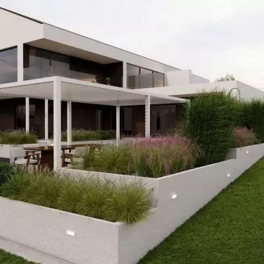 A house near Krakow surrounds a beautiful garden