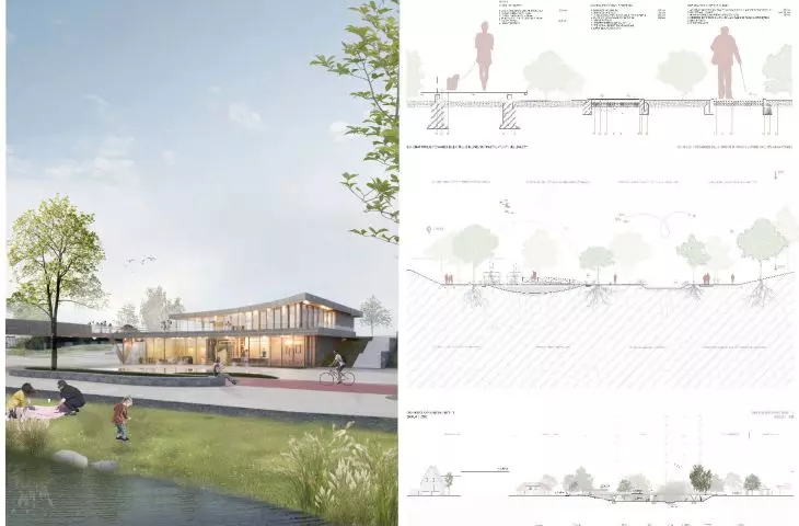 visualization, urban cross-section and diagrams