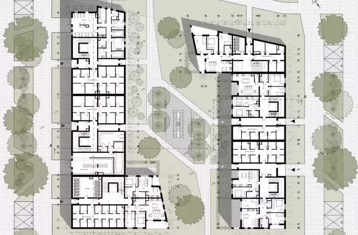 projection of building C and D - storey 0