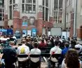 Fahrenheit courtyard at Gdansk University of Technology filled to capacity