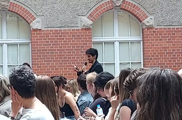 Gdansk University of Technology student during the discussion