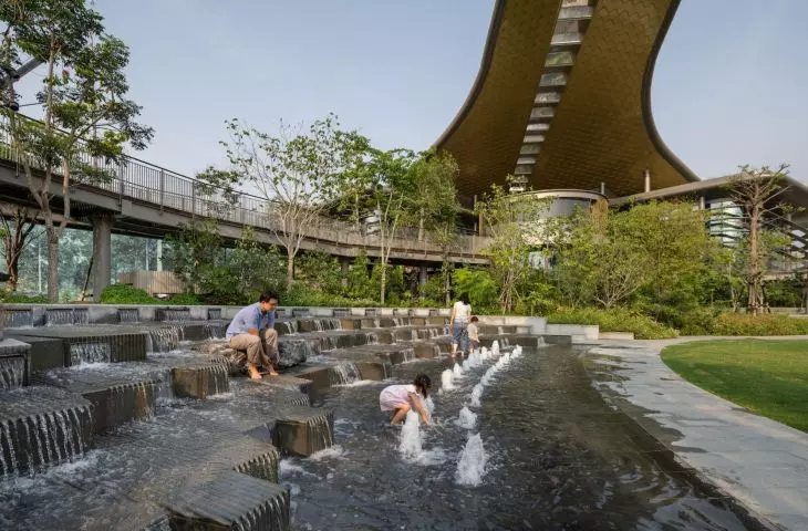 The main landscape vision was to create an environment resembling a natural Thai forest