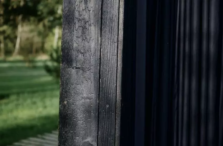 black boards on the facade